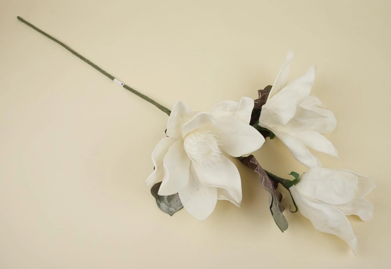 Foam Magnolia Stem 3 Heads